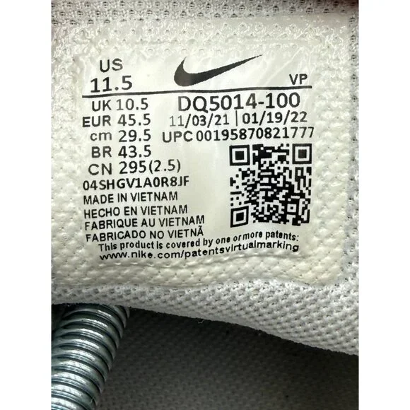 Nike Air More Uptempo 96 White Black Photon Dust Men US 11.5 DQ5014-100 - Picture 10 of 10